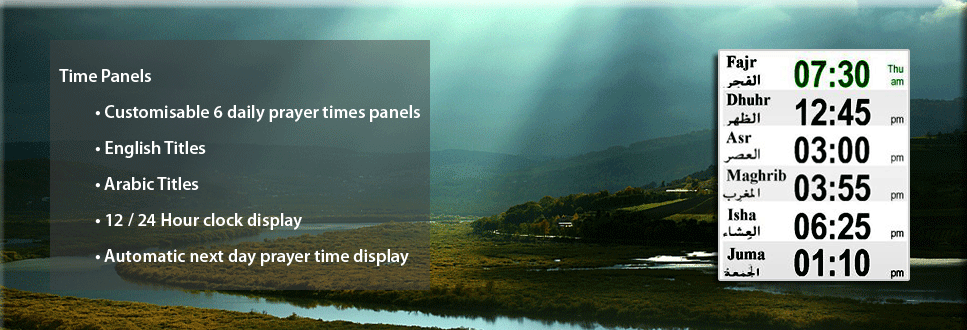 Namaz Times: Salah Time Panels